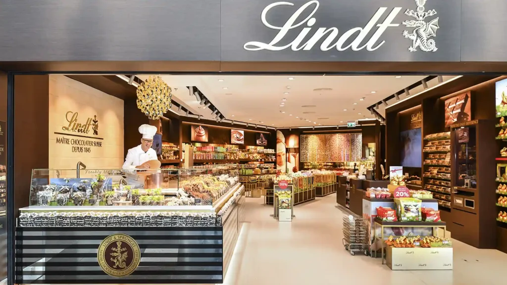 تبلیغات برند شکلات «لیندور» (Lindor) در فرودگاه زوریخ