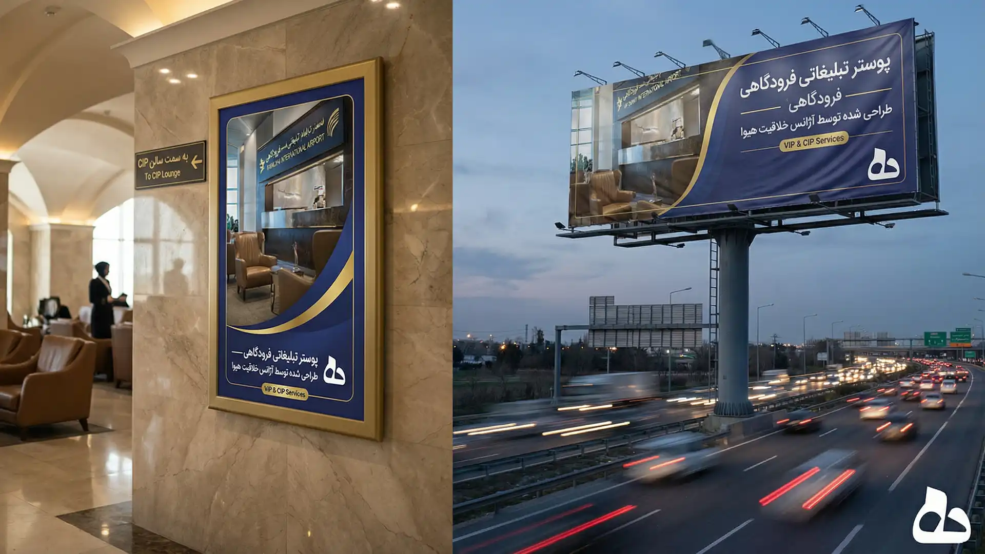 خدمات طراحی پوستر هیوا برای برندهای لوکس