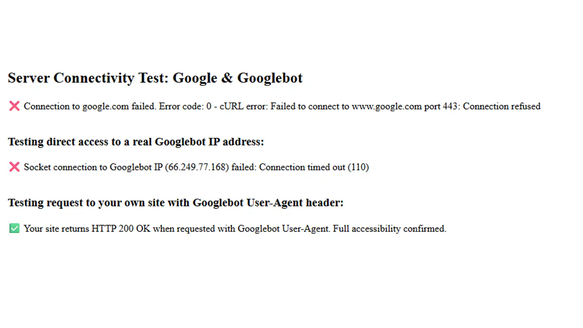 Hiva google Bot Failed