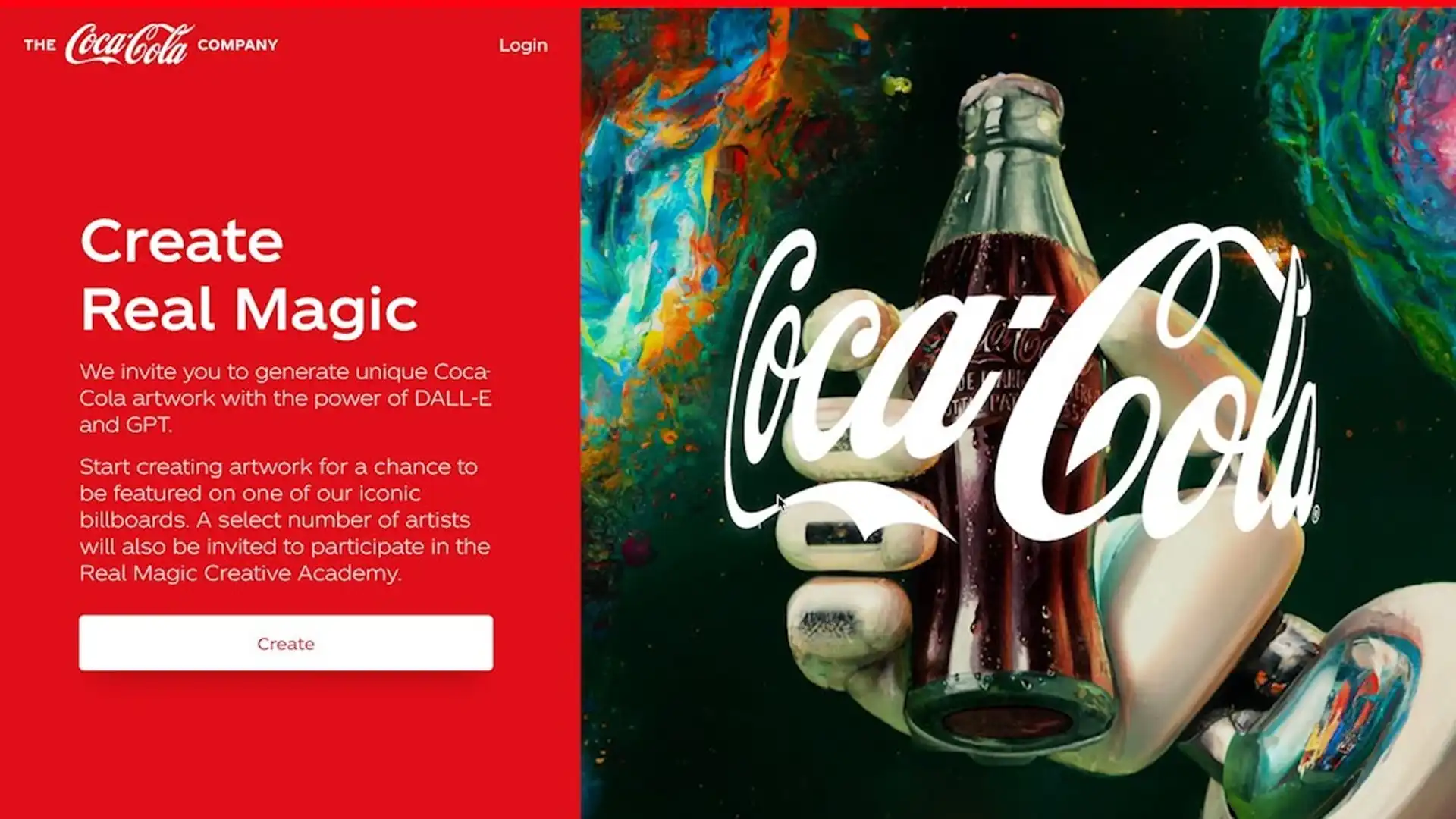 کمپین «Create Real Magic» کوکاکولا با همکاری OpenAI